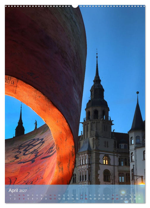 NACHT IN HALLE SAALE (CALVENDO Premium Wandkalender 2027)