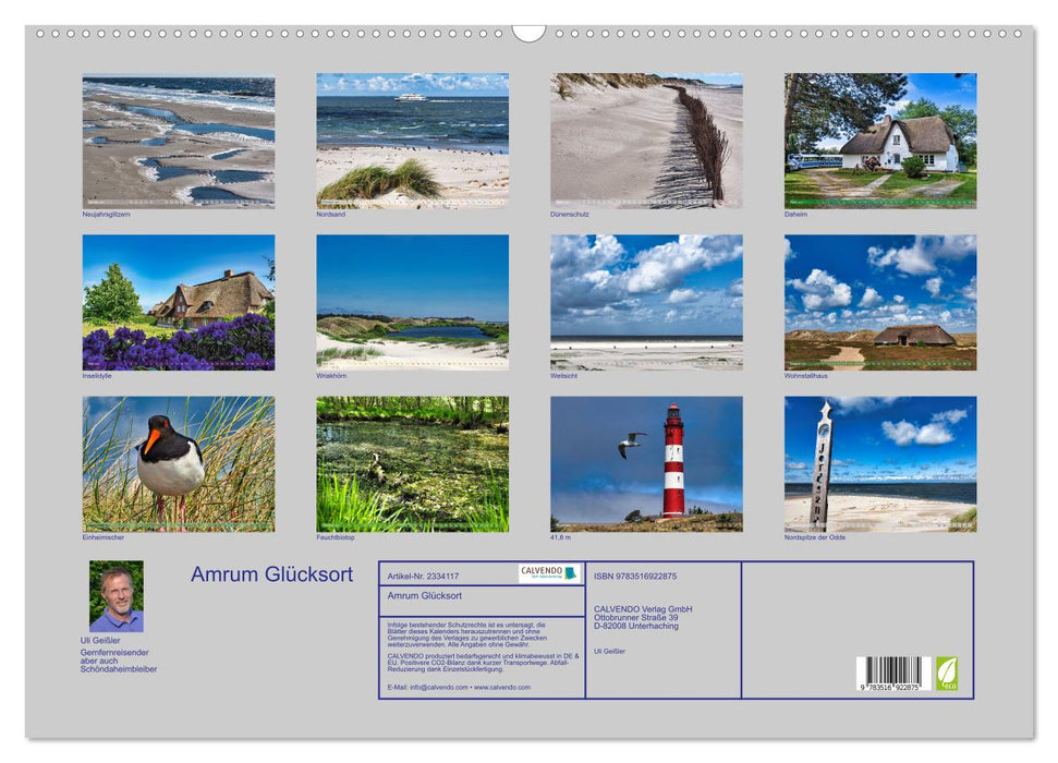 Amrum Glücksort (CALVENDO Wandkalender 2027)