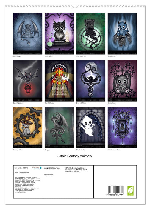 Gothic Fantasy Animals (CALVENDO Premium-Calendar 2027)