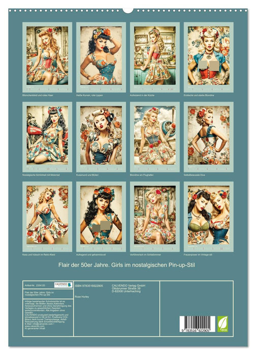 Flair der 50er Jahre. Girls im nostalgischen Pin-up-Stil (CALVENDO Premium Wandkalender 2027)