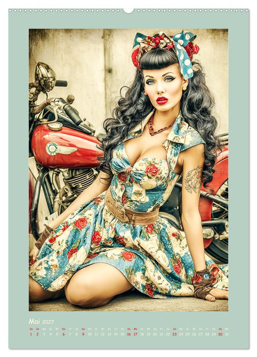 Flair der 50er Jahre. Girls im nostalgischen Pin-up-Stil (CALVENDO Premium Wandkalender 2027)