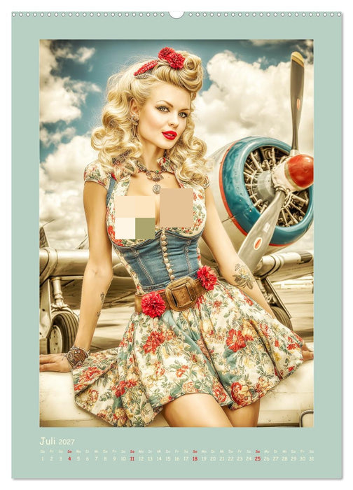 Flair der 50er Jahre. Girls im nostalgischen Pin-up-Stil (CALVENDO Premium Wandkalender 2027)