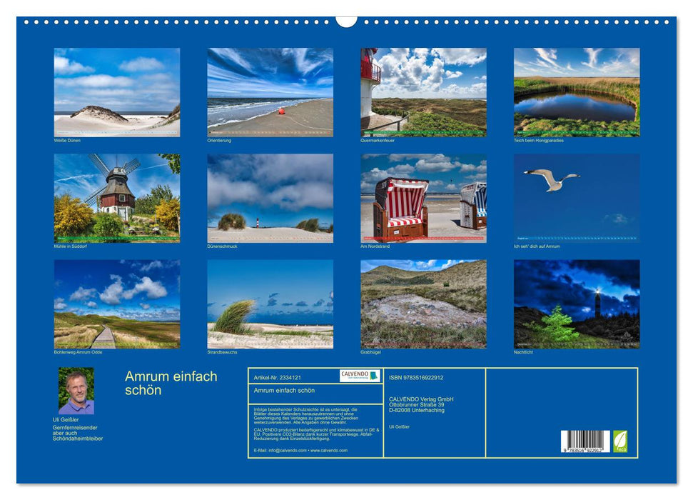 Amrum einfach schön (CALVENDO Wandkalender 2027)