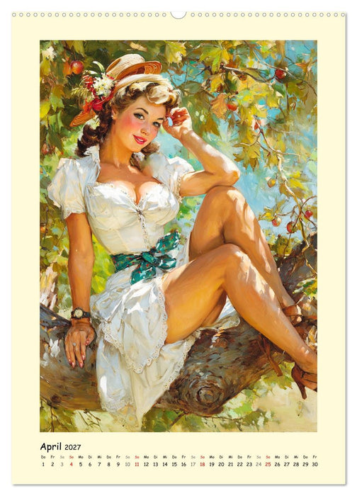 Liebreiz und Lebenslust. Bezaubernde Frauen im Stil der 50er (CALVENDO Premium Wandkalender 2027)