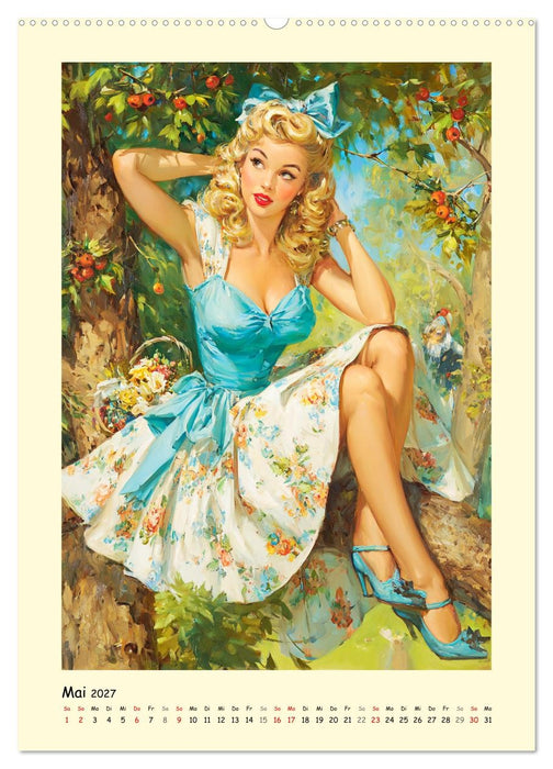 Liebreiz und Lebenslust. Bezaubernde Frauen im Stil der 50er (CALVENDO Premium Wandkalender 2027)