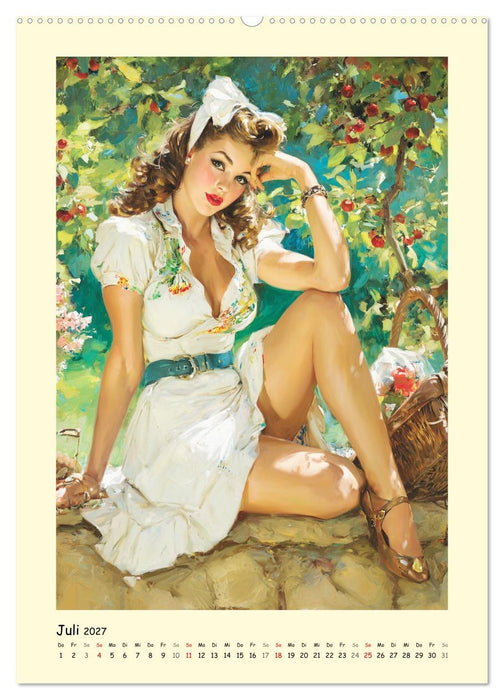 Liebreiz und Lebenslust. Bezaubernde Frauen im Stil der 50er (CALVENDO Premium Wandkalender 2027)