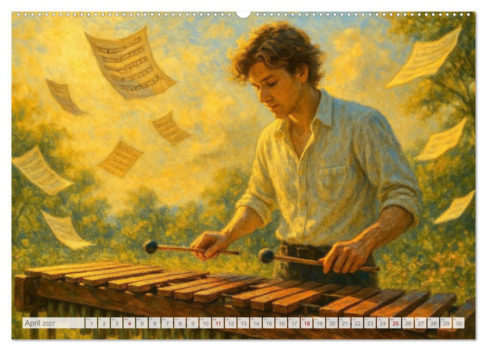 Im Zauber der Musik - Romantische Kunstwerke zwischen Klang und Farbe (CALVENDO Premium Wandkalender 2027)