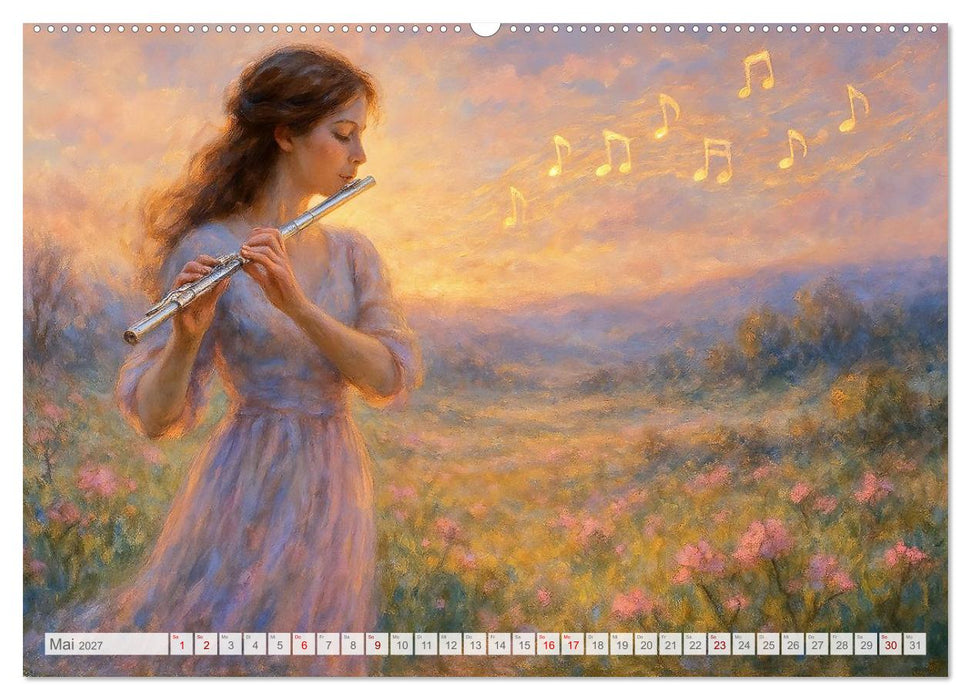 Im Zauber der Musik - Romantische Kunstwerke zwischen Klang und Farbe (CALVENDO Premium Wandkalender 2027)