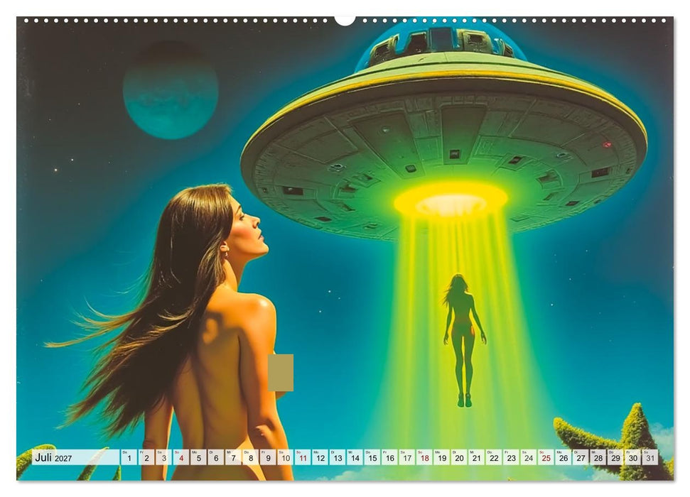 Spicy Fantasy - Vintage Horror und nackte Haut (CALVENDO Premium Wandkalender 2027)