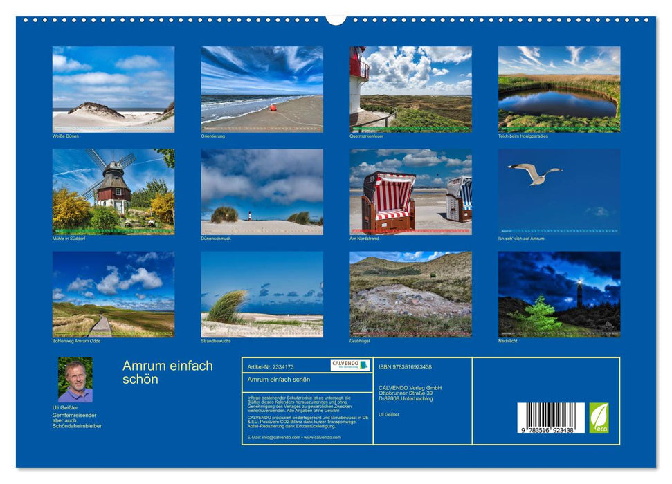 Amrum einfach schön (CALVENDO Premium Wandkalender 2027)