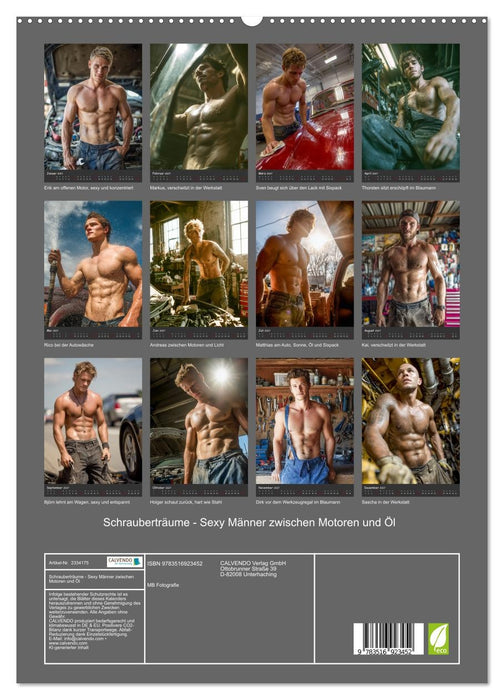 Schrauberträume - Sexy Männer zwischen Motoren und Öl (CALVENDO Premium Wandkalender 2027)