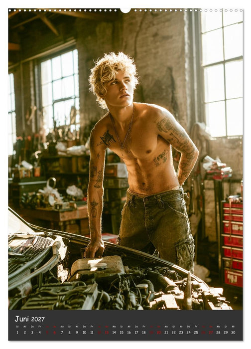 Schrauberträume - Sexy Männer zwischen Motoren und Öl (CALVENDO Premium Wandkalender 2027)