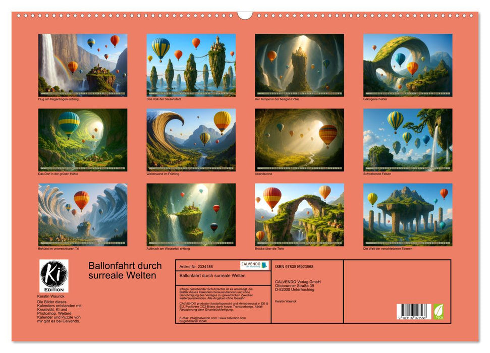 Ballonfahrt durch surreale Welten (CALVENDO Wandkalender 2027)