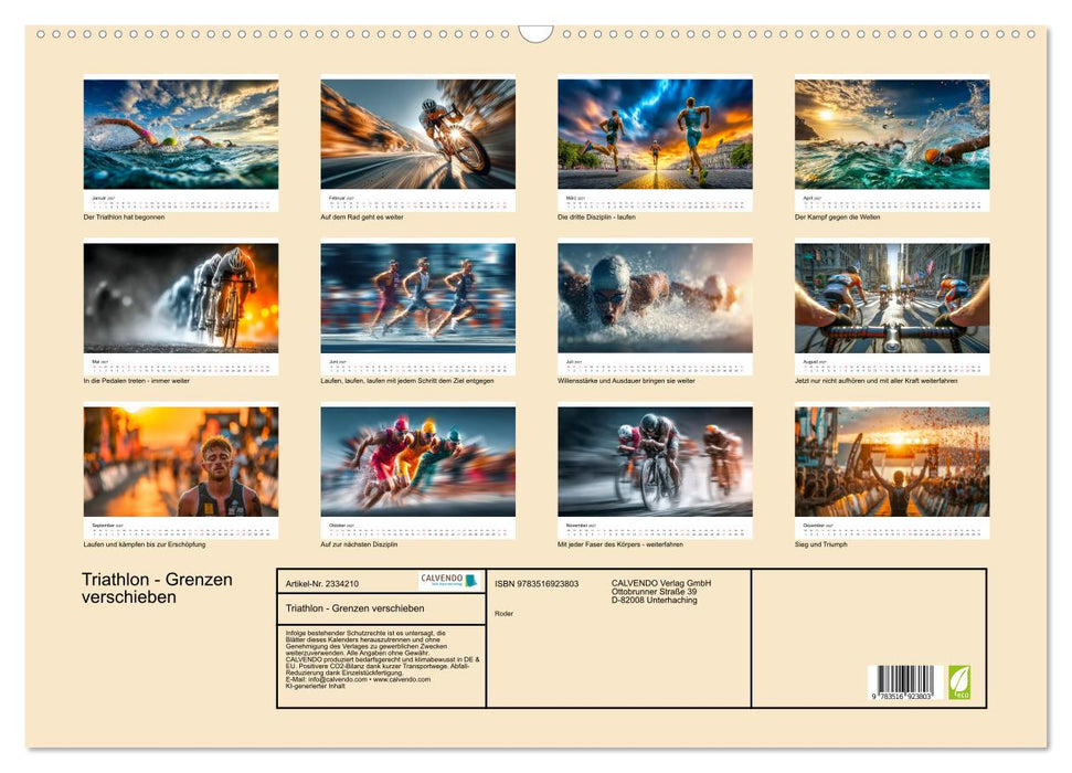 Triathlon - Grenzen verschieben (CALVENDO Wandkalender 2027)