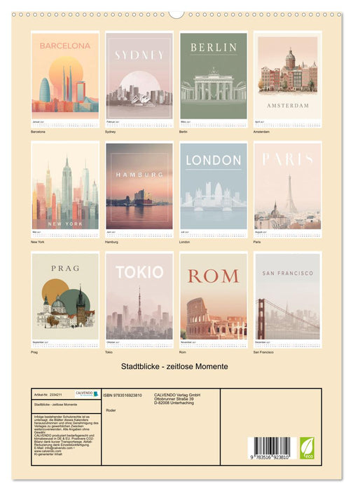 Stadtblicke - zeitlose Momente (CALVENDO Premium Wandkalender 2027)