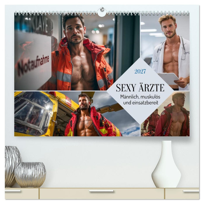 SEXY ÄRZTE - Männlich, muskulös und einsatzbereit (CALVENDO Premium Wandkalender 2027)