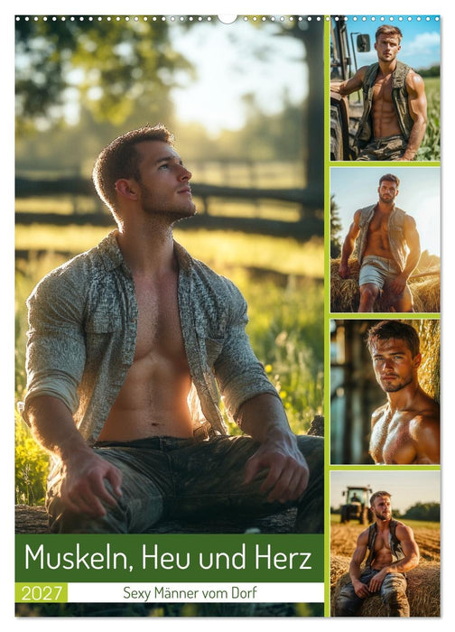 Muskeln, Heu und Herz - Sexy Männer vom Dorf (CALVENDO Wandkalender 2027)