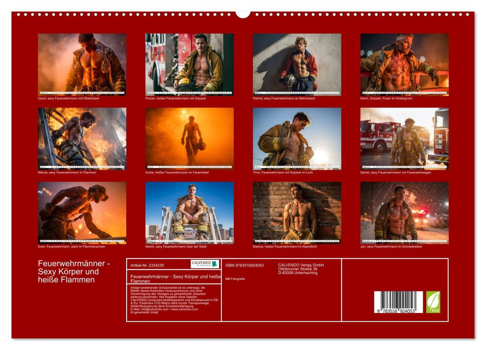 Feuerwehrmänner - Sexy Körper und heiße Flammen (CALVENDO Premium Wandkalender 2027)