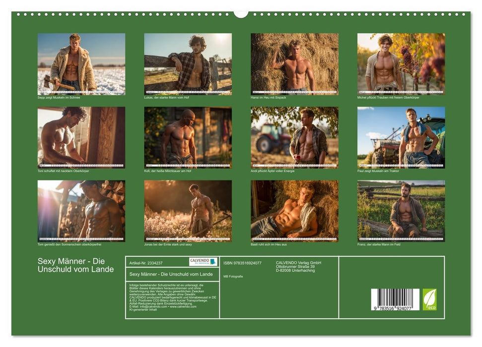Sexy Männer - Die Unschuld vom Lande (CALVENDO Premium Wandkalender 2027)