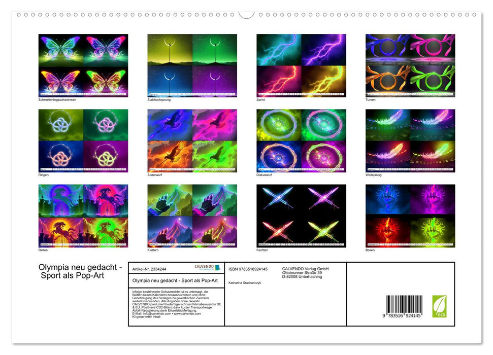 Olympia neu gedacht - Sport als Pop-Art (CALVENDO Premium Wandkalender 2027)