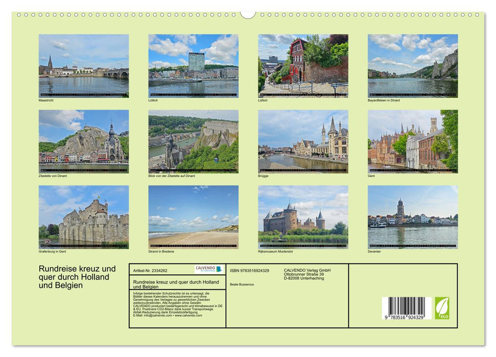 Rundreise kreuz und quer durch Holland und Belgien (CALVENDO Premium Wandkalender 2027)
