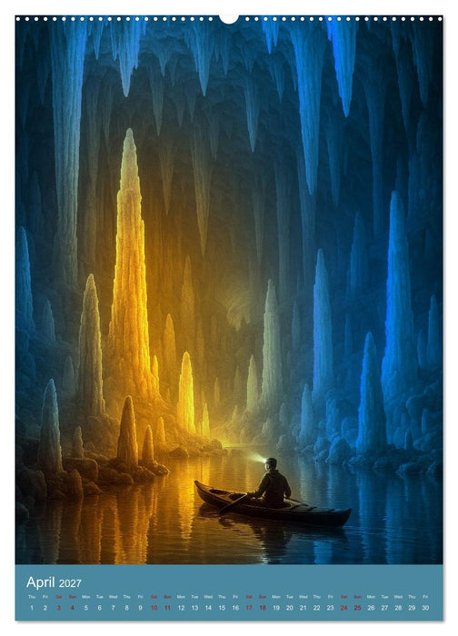 Awsome Caves in the Deep (CALVENDO Monthly Calendar 2027)