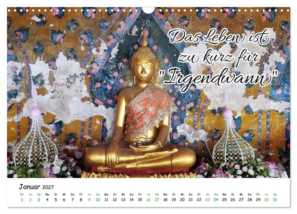 Fernwehabenteurer Asien - 12 Motivierende Gedanken von unterwegs (CALVENDO Wandkalender 2027)