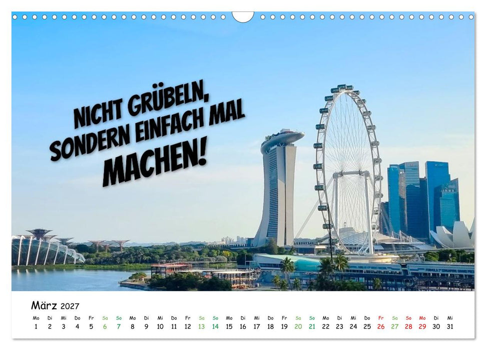 Fernwehabenteurer Asien - 12 Motivierende Gedanken von unterwegs (CALVENDO Wandkalender 2027)