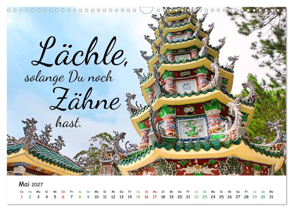 Fernwehabenteurer Asien - 12 Motivierende Gedanken von unterwegs (CALVENDO Wandkalender 2027)