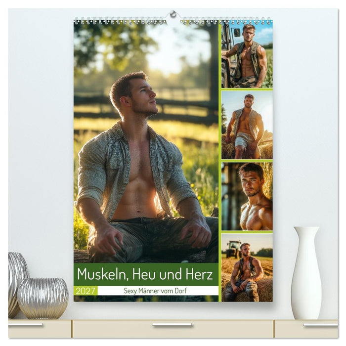Muskeln, Heu und Herz - Sexy Männer vom Dorf (CALVENDO Premium Wandkalender 2027)
