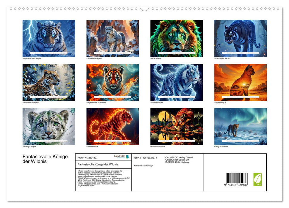 Fantasievolle Könige der Wildnis (CALVENDO Premium Wandkalender 2027)