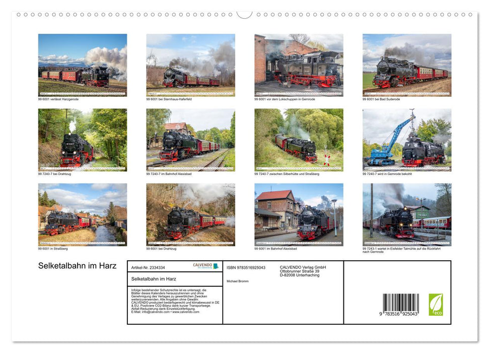 Selketalbahn im Harz (CALVENDO Premium Wandkalender 2027)