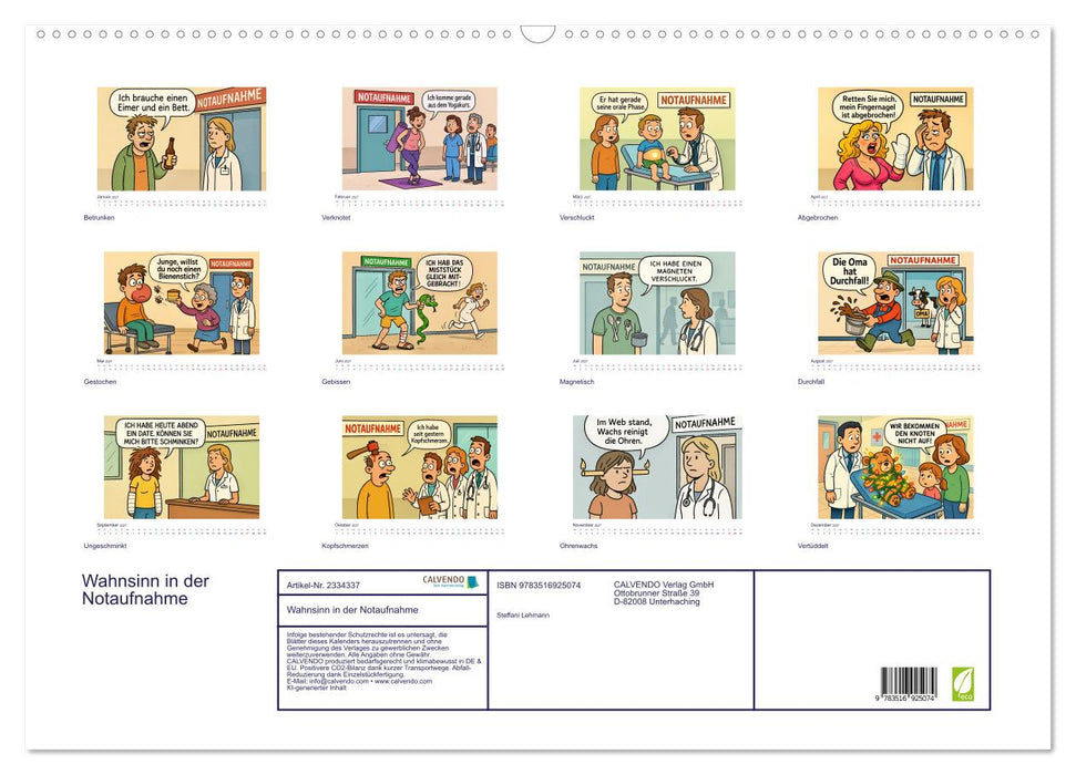Wahnsinn in der Notaufnahme (CALVENDO Wandkalender 2027)