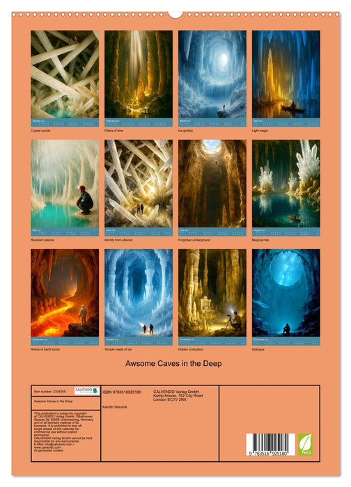 Awsome Caves in the Deep (CALVENDO Premium-Calendar 2027)