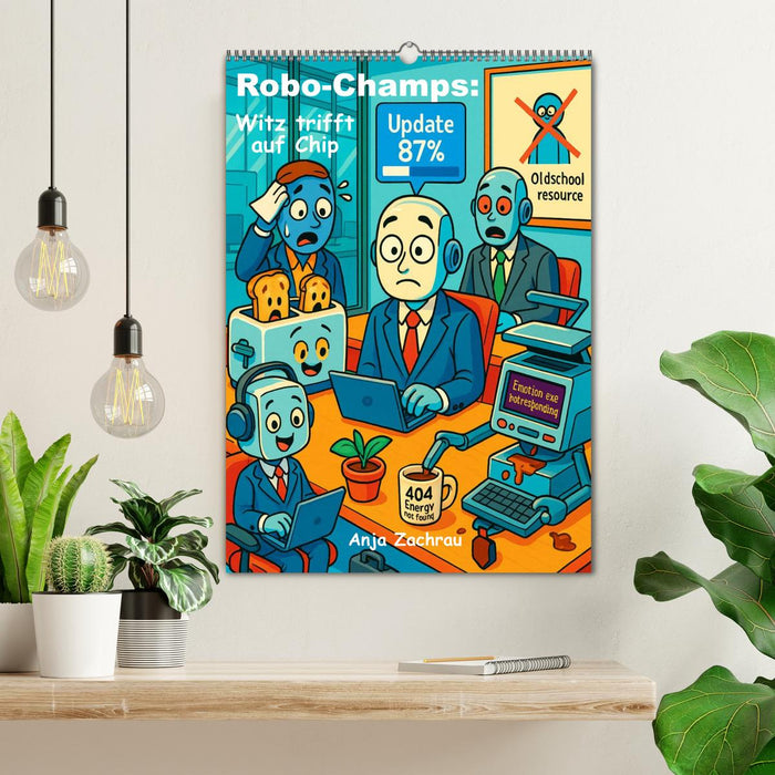 Robo-Champs: Witz trifft auf Chip (CALVENDO Wandkalender 2027)