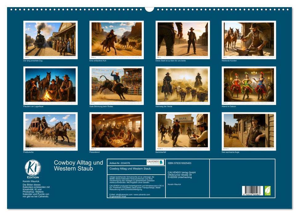 Cowboy Alltag und Western Staub (CALVENDO Wandkalender 2027)