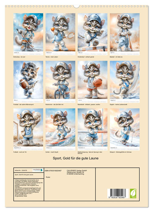 Sport, Gold für die gute Laune (CALVENDO Premium Wandkalender 2027)