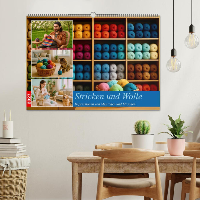 Stricken und Wolle (CALVENDO Wandkalender 2027)