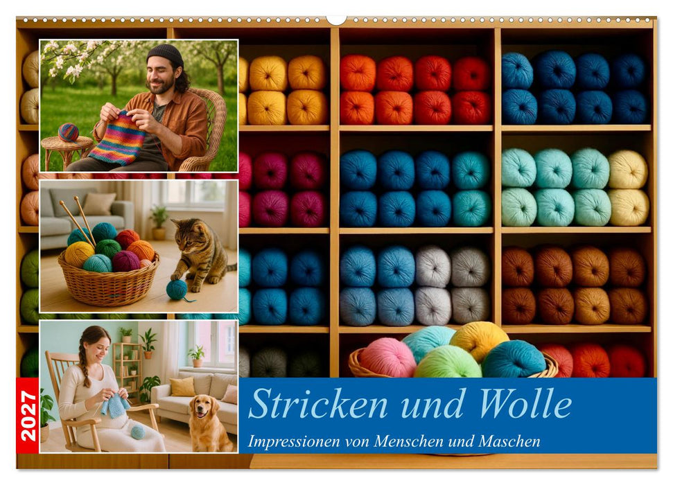 Stricken und Wolle (CALVENDO Wandkalender 2027)