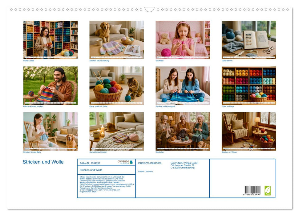 Stricken und Wolle (CALVENDO Wandkalender 2027)