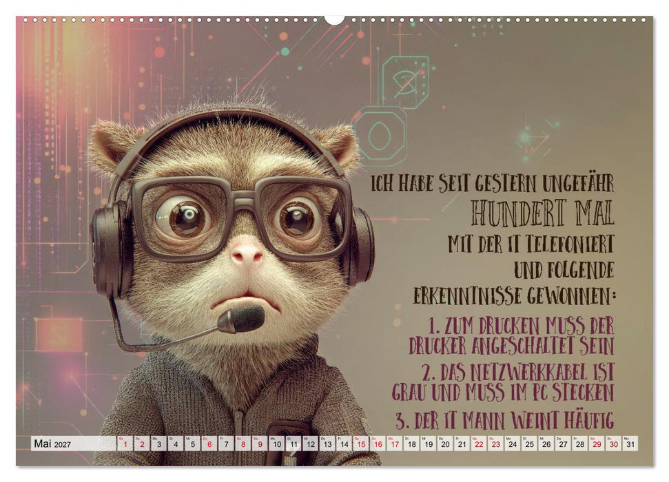 Tierischer Taskmanager (CALVENDO Wandkalender 2027)
