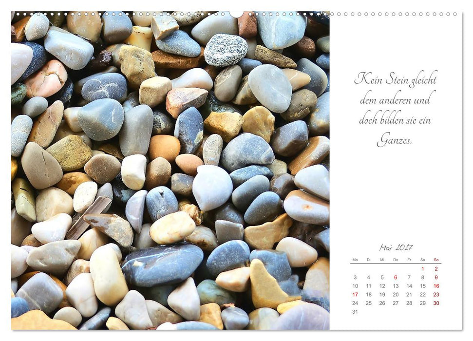 Steine des Lebens. Steine als Spiegel des Lebens mit Bildern und leisen Gedanken (CALVENDO Wandkalender 2027)