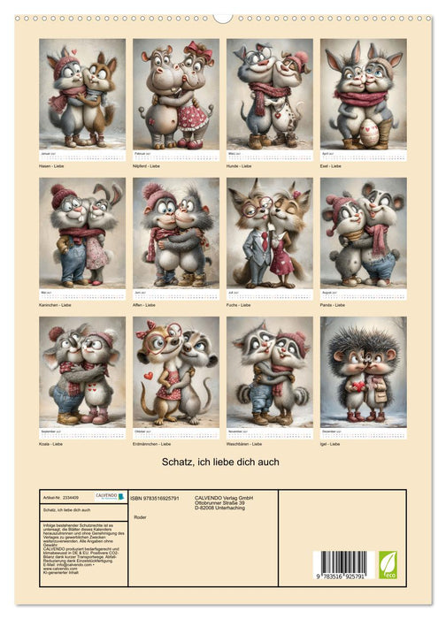 Schatz, ich liebe dich auch (CALVENDO Premium Wandkalender 2027)