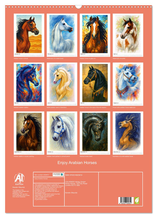 Enjoy Arabian Horses (CALVENDO Monthly Calendar 2027)