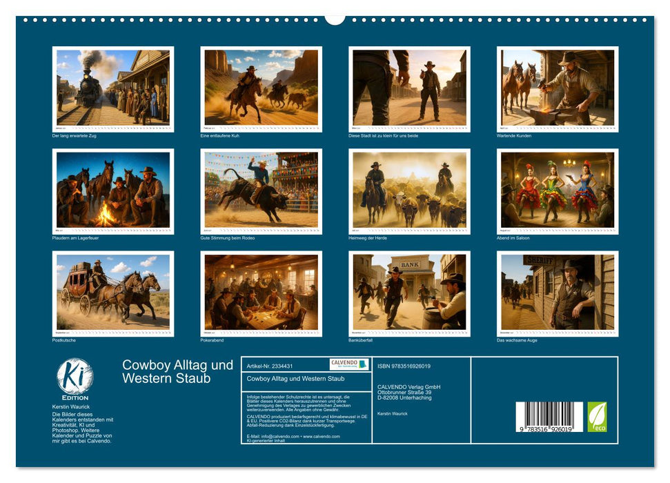 Cowboy Alltag und Western Staub (CALVENDO Premium Wandkalender 2027)