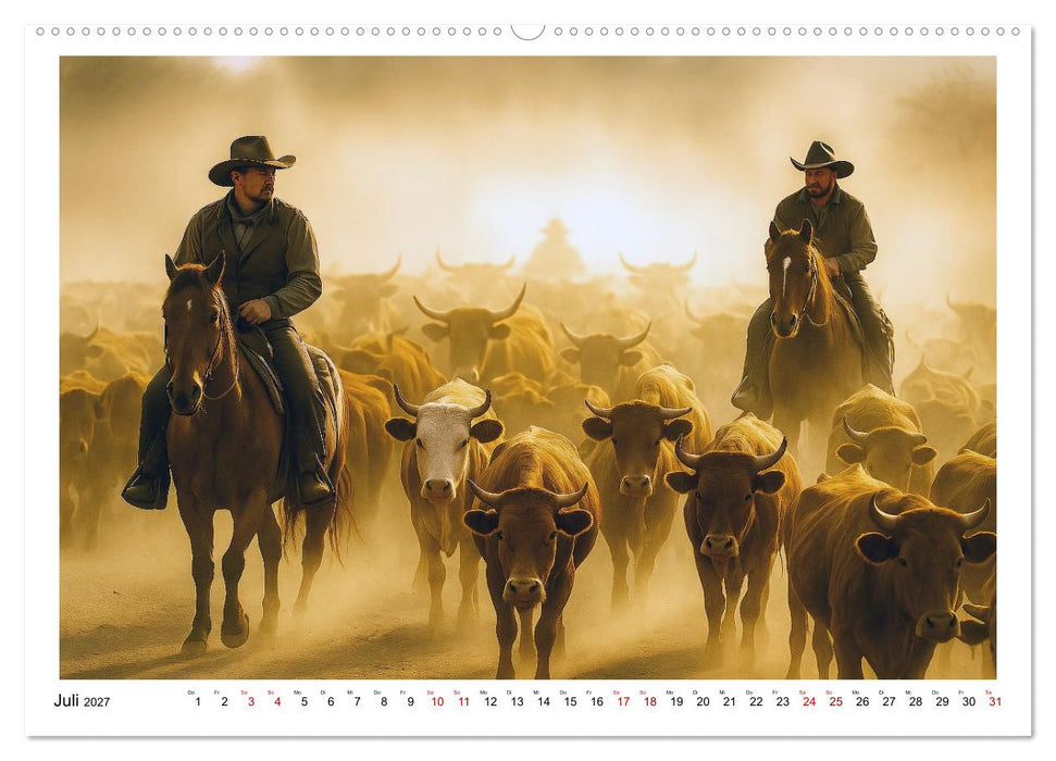Cowboy Alltag und Western Staub (CALVENDO Premium Wandkalender 2027)