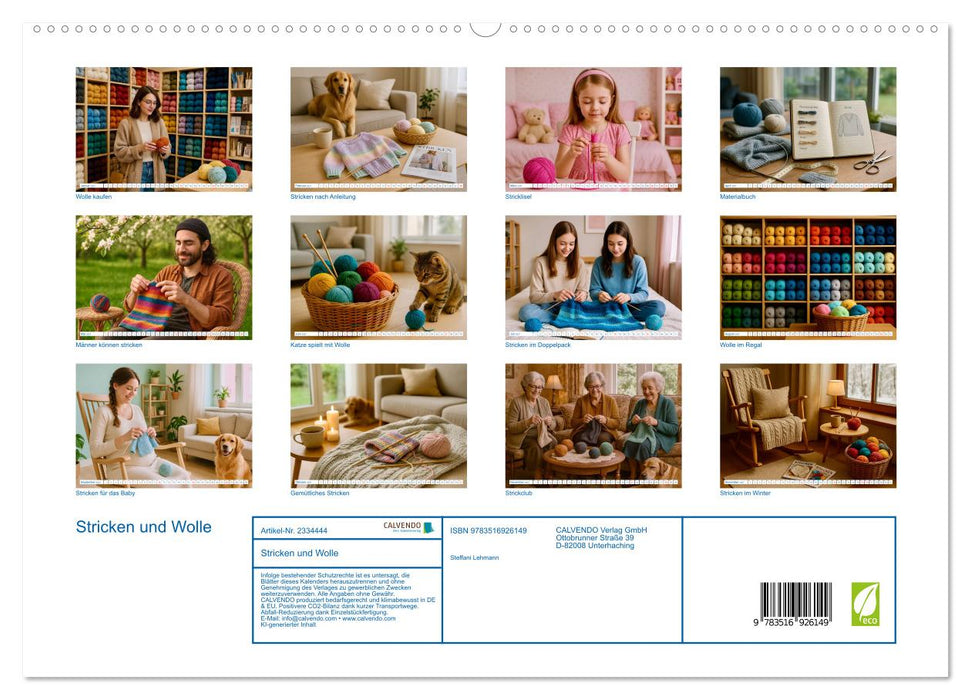 Stricken und Wolle (CALVENDO Premium Wandkalender 2027)