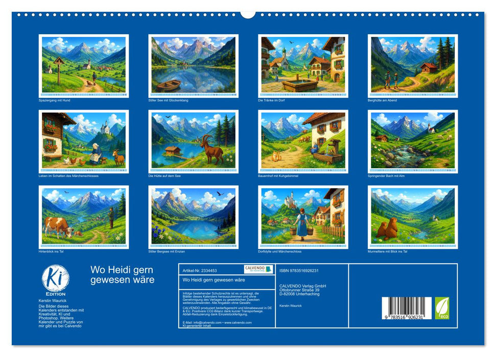 Wo Heidi gern gewesen wäre (CALVENDO Premium Wandkalender 2027)
