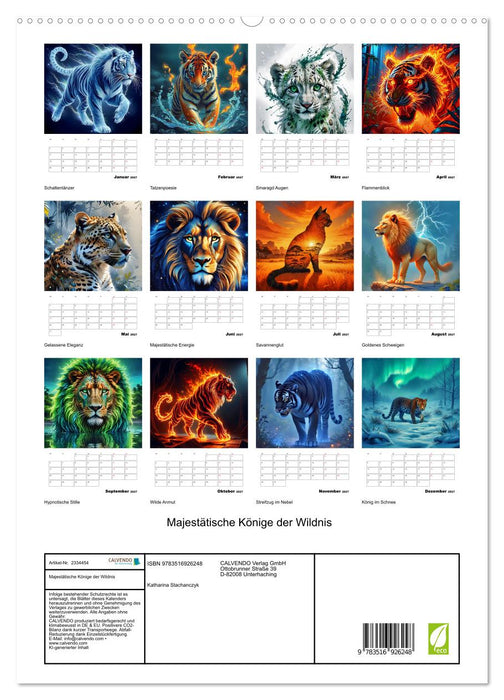 Majestätische Könige der Wildnis (CALVENDO Premium Wandkalender 2027)