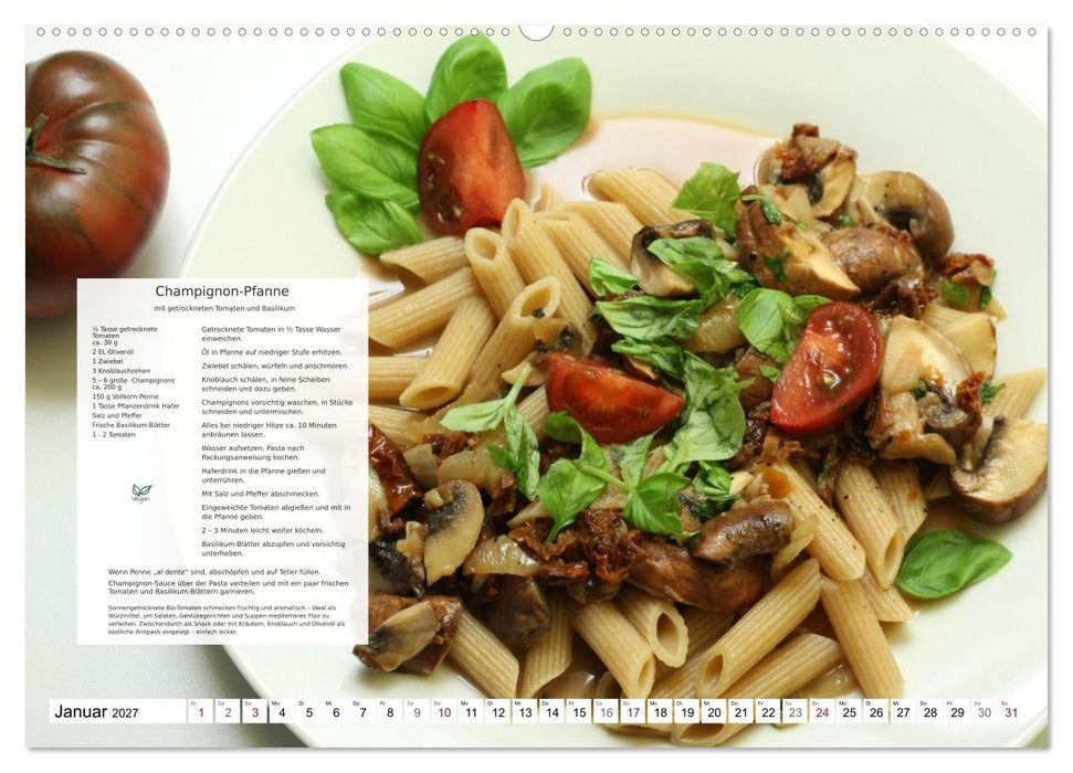 Pasta und Gemüse (CALVENDO Wandkalender 2027)